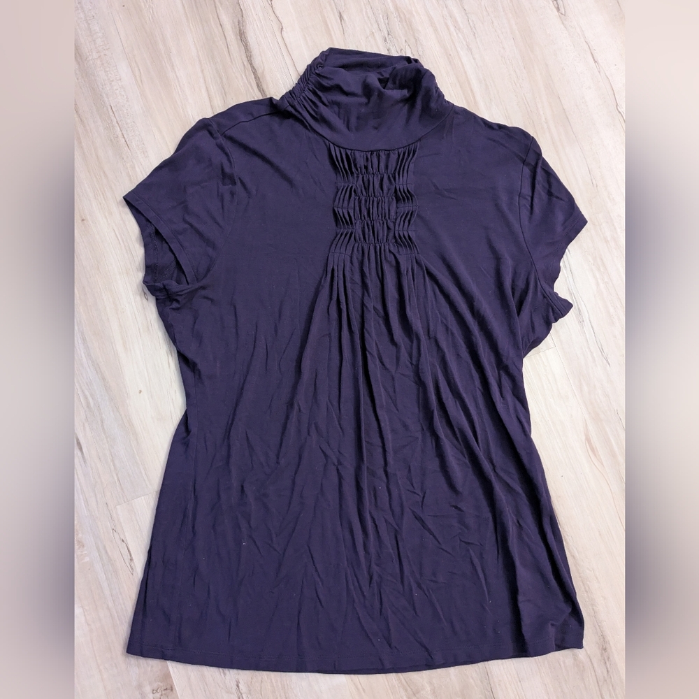 The Limited Dark Purple Short Sleeve Top